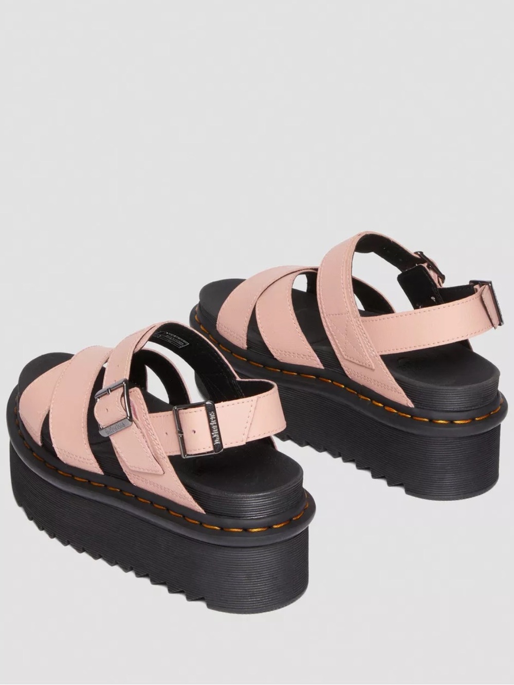 Dr. Martens Voss II Athena Leather Strap Platform Peach Beige Women’s size 8 NEW - Picture 4 of 13